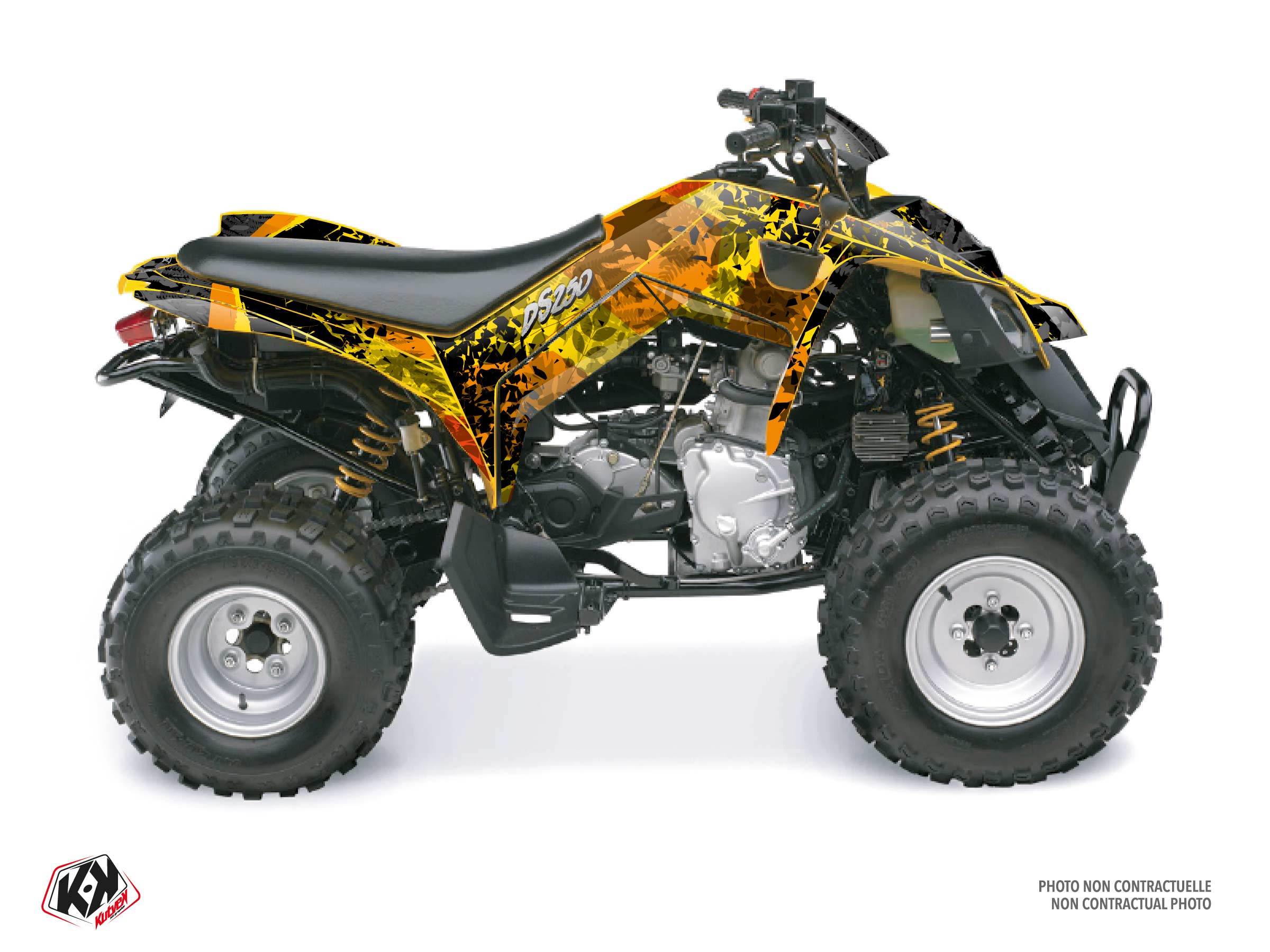 can-am atv leaf  graphic kit yellow