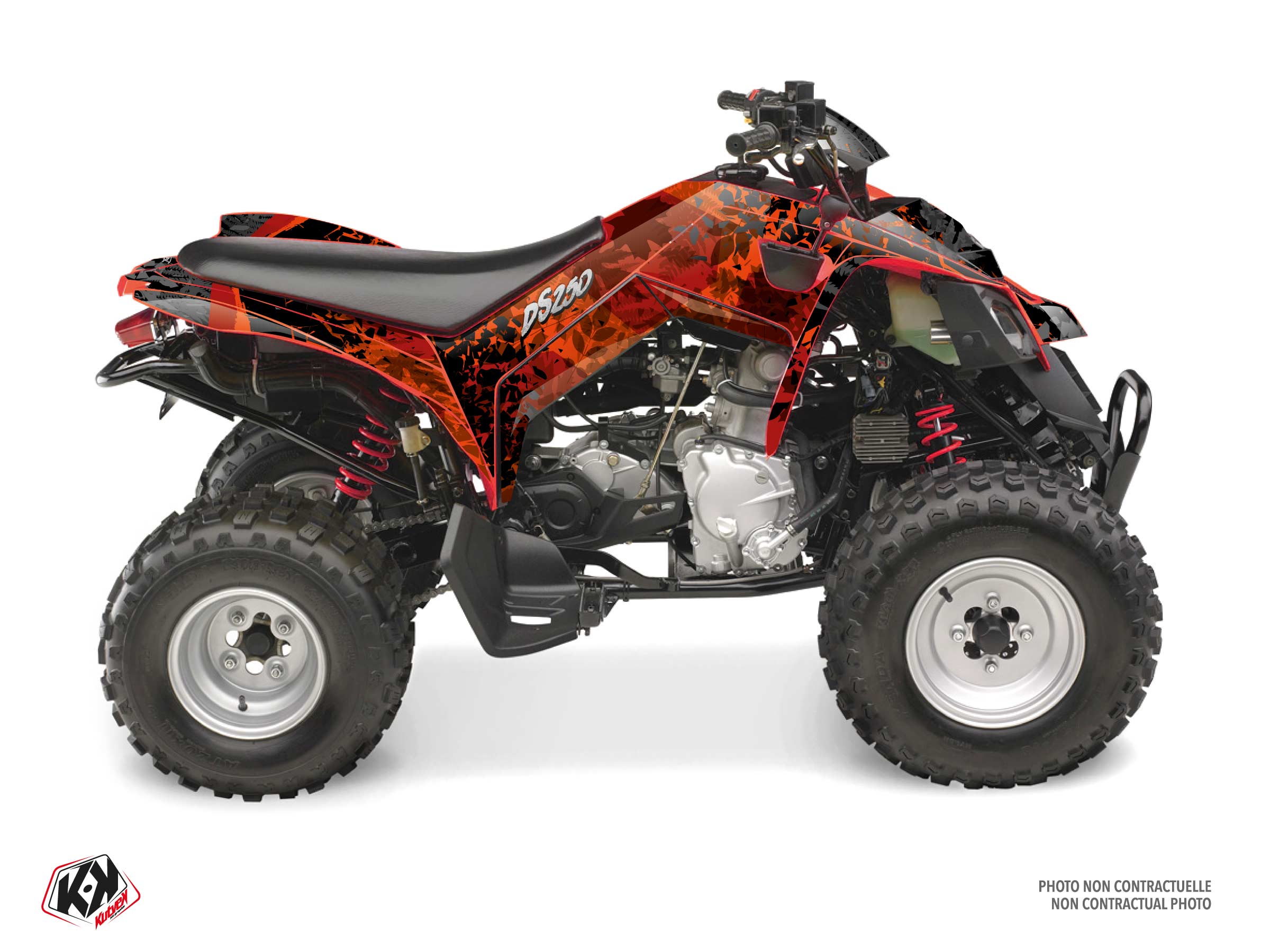 Kit Graphique quad can-am ds 250 leaf rouge