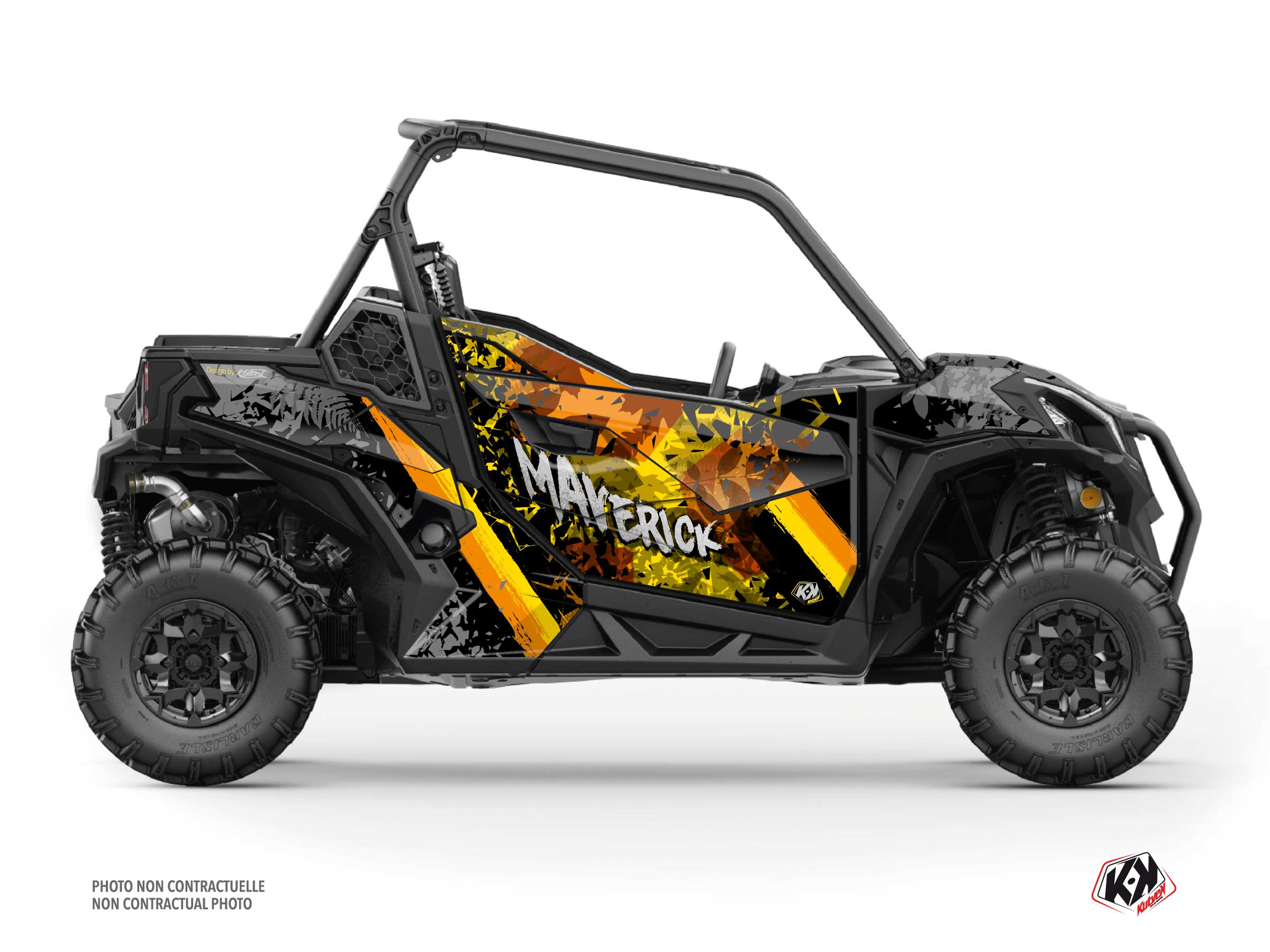 kit déco ssv can-am maverick trail leaf jaune