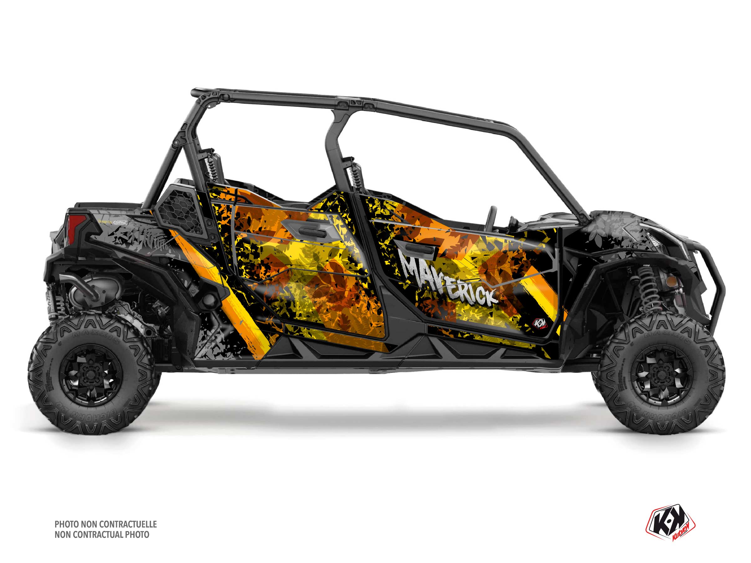 kit déco ssv can-am maverick trail max leaf jaune