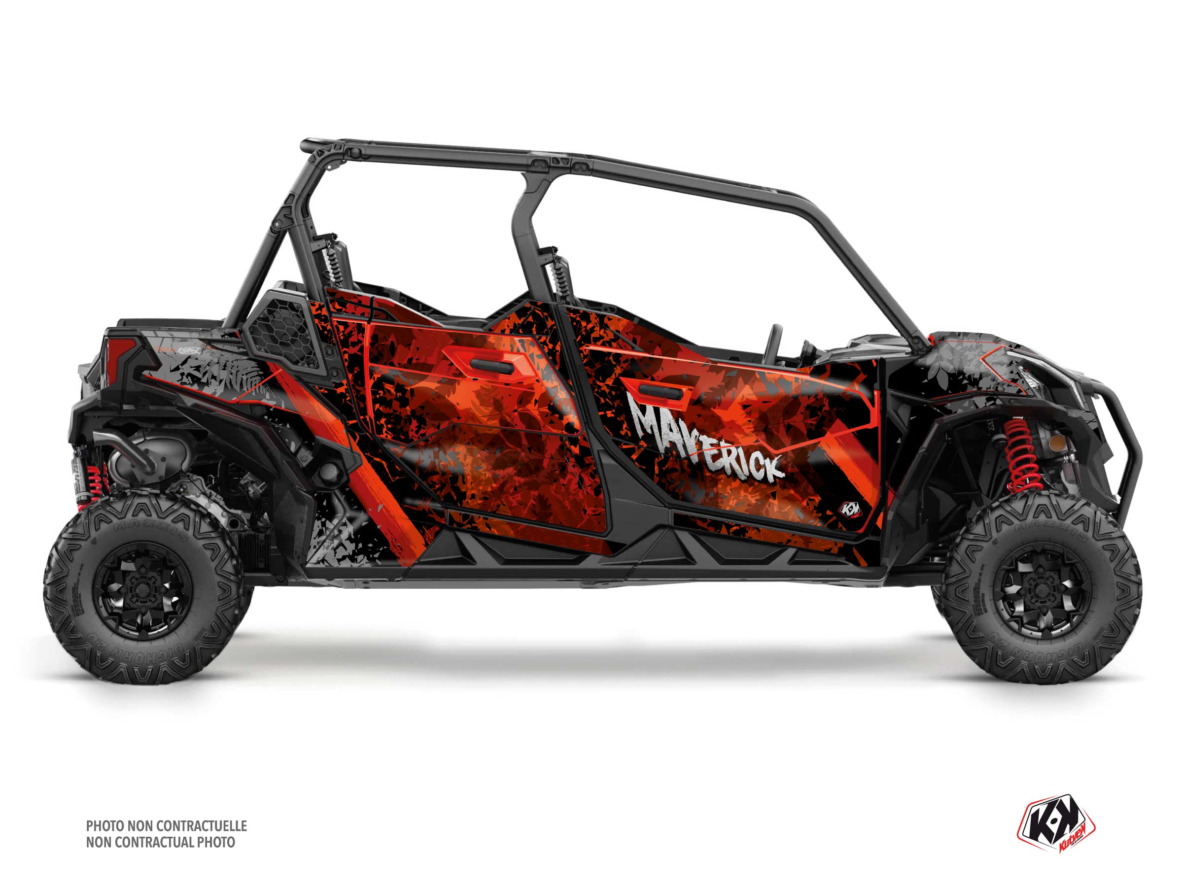 kit déco ssv can-am maverick trail max leaf rouge