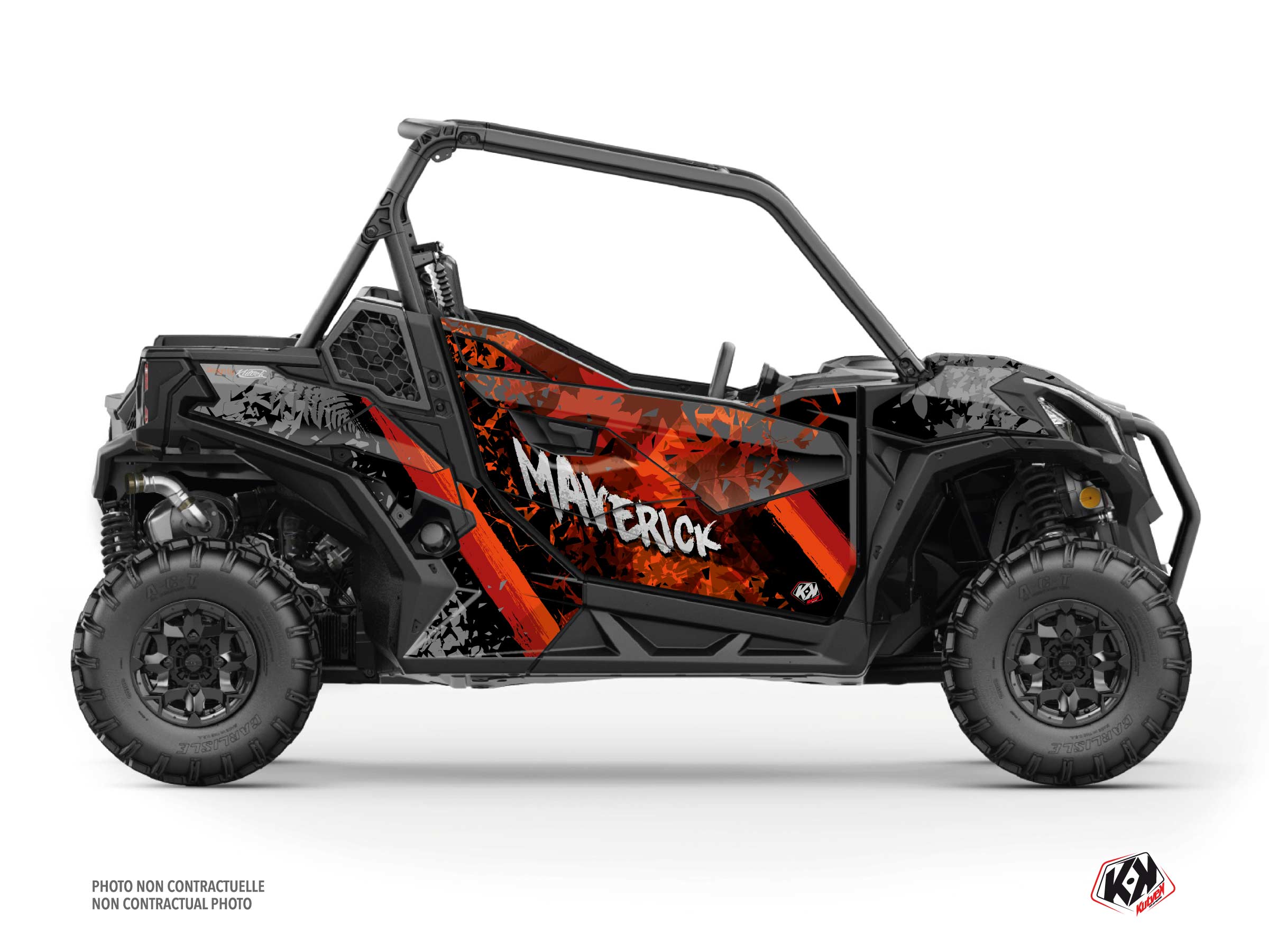 kit déco ssv can-am maverick trail leaf rouge