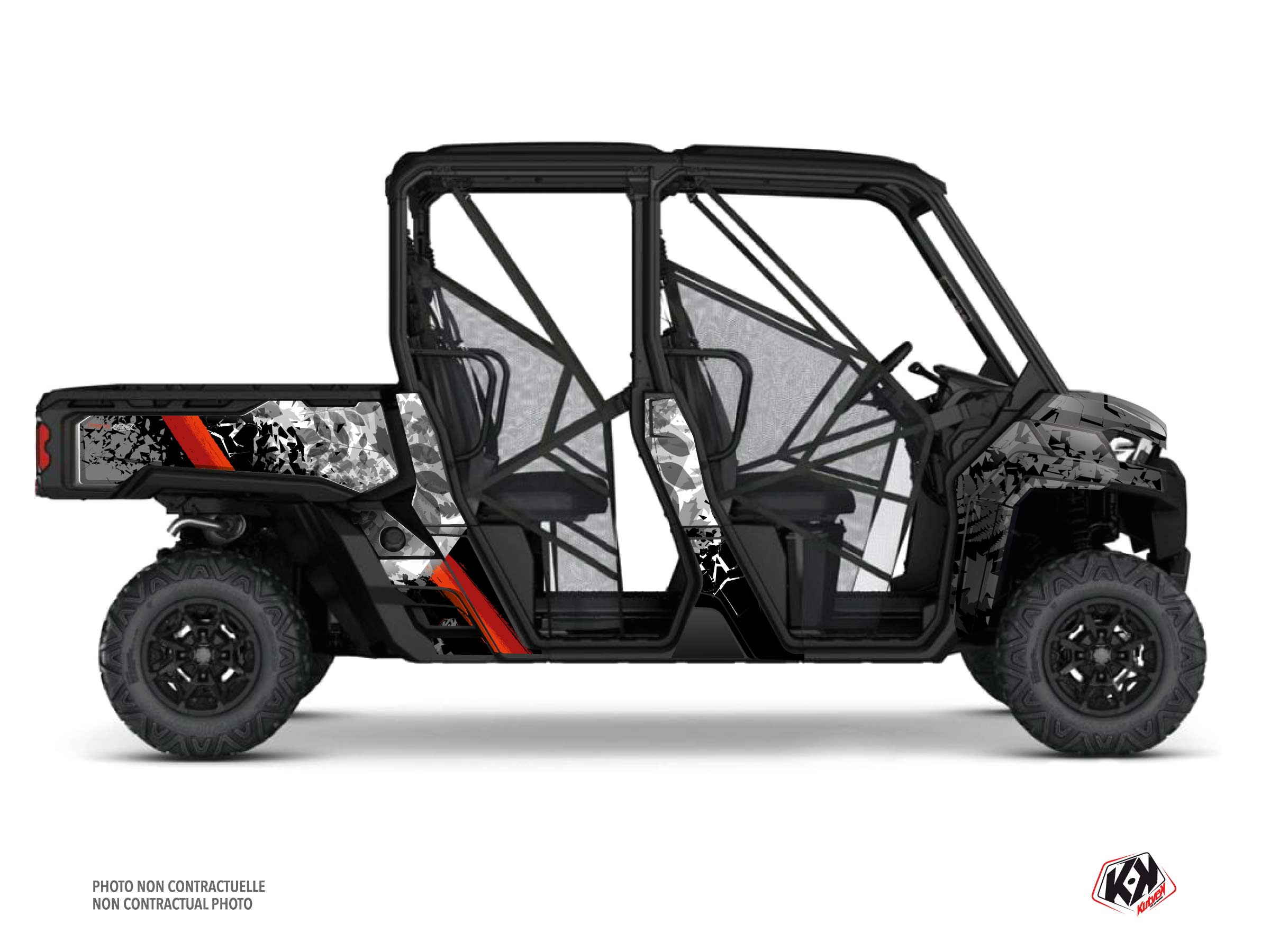 Kit Graphique ssv can-am traxter max leaf blanc  