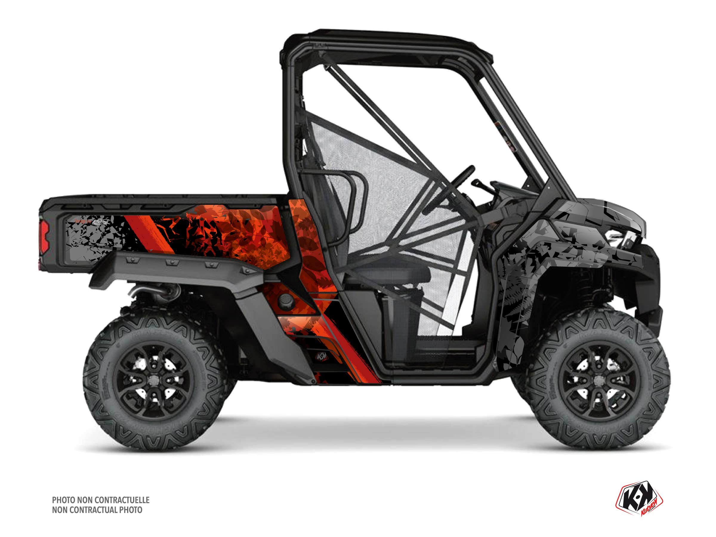 Kit Graphique ssv can-am traxter leaf rouge  
