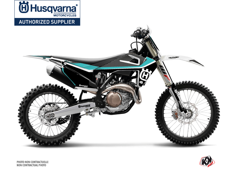 Kit Déco Moto Cross Legend Husqvarna FC 250 Turquoise