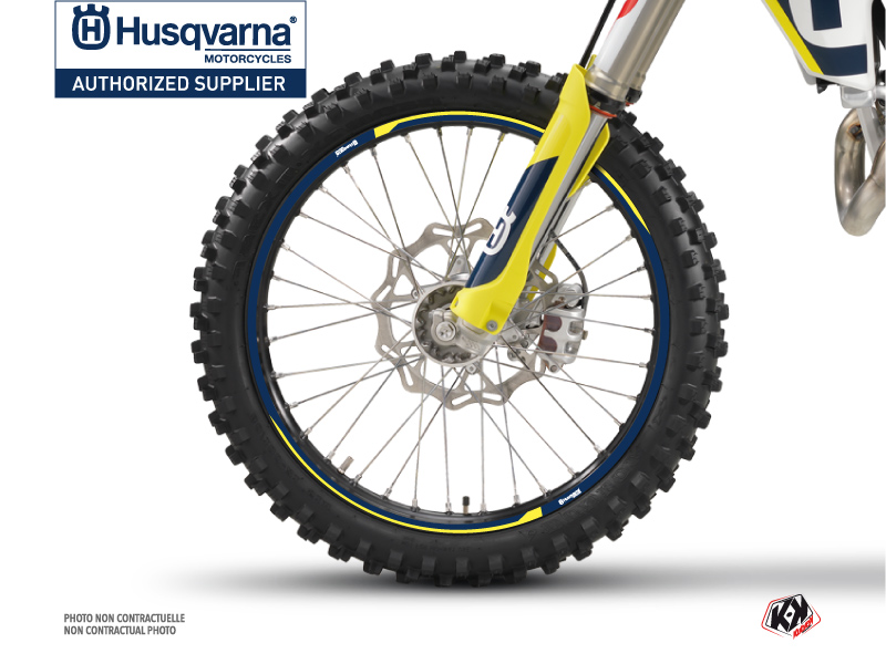 Graphic Kit Wheel decals Legend Dirt Bike Husqvarna TC-FC TE-FE Blue