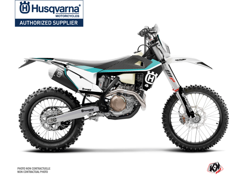 Husqvarna 501 FE Dirt Bike Legend Graphic Kit Turquoise