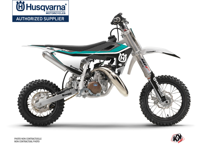 Husqvarna TC 50 Dirt Bike Legend Graphic Kit Turquoise