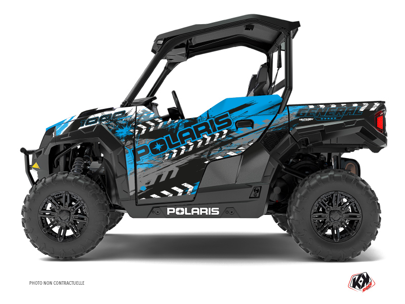 polaris utv lifter  graphic kit blue