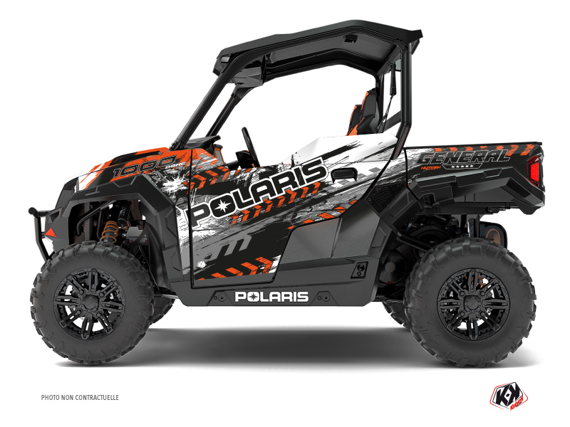 polaris utv lifter  graphic kit orange