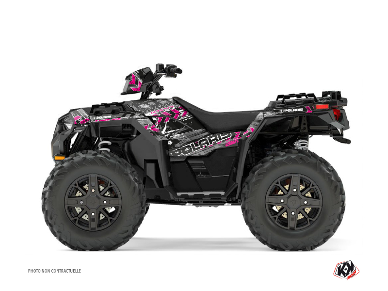 polaris atv lifter  graphic kit pink