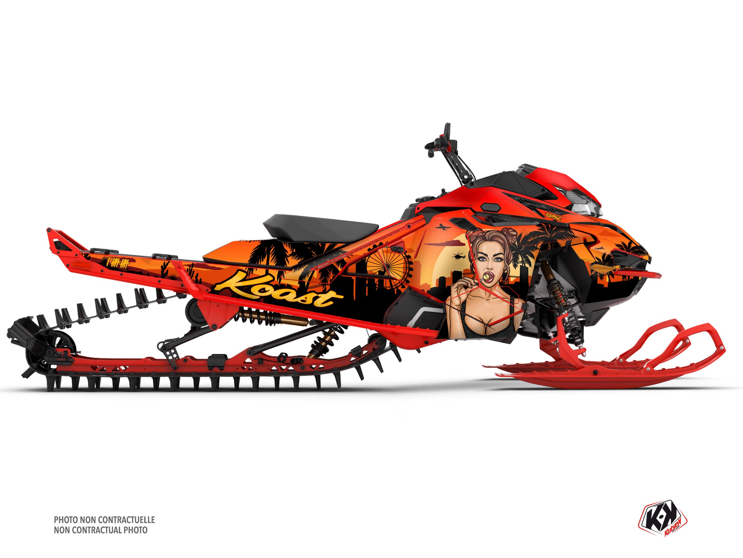 kit déco motoneige lynx shredder ds koast jaune