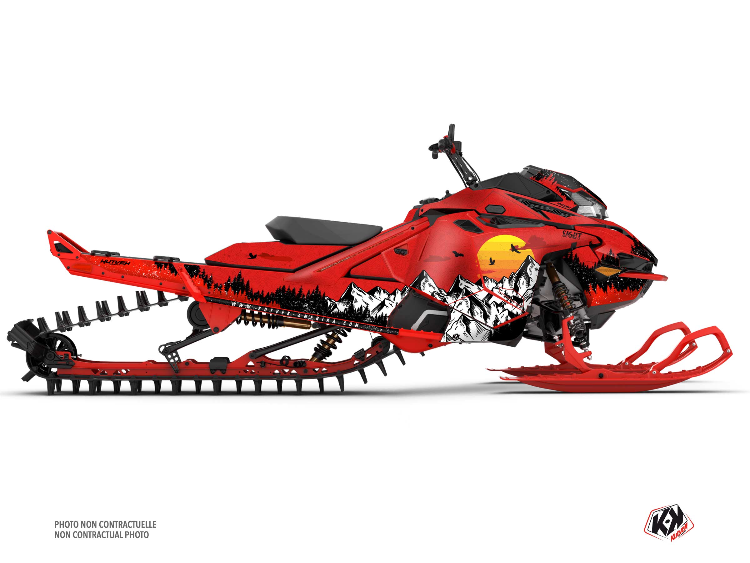 Kit Graphique motoneige lynx rave re sight rouge