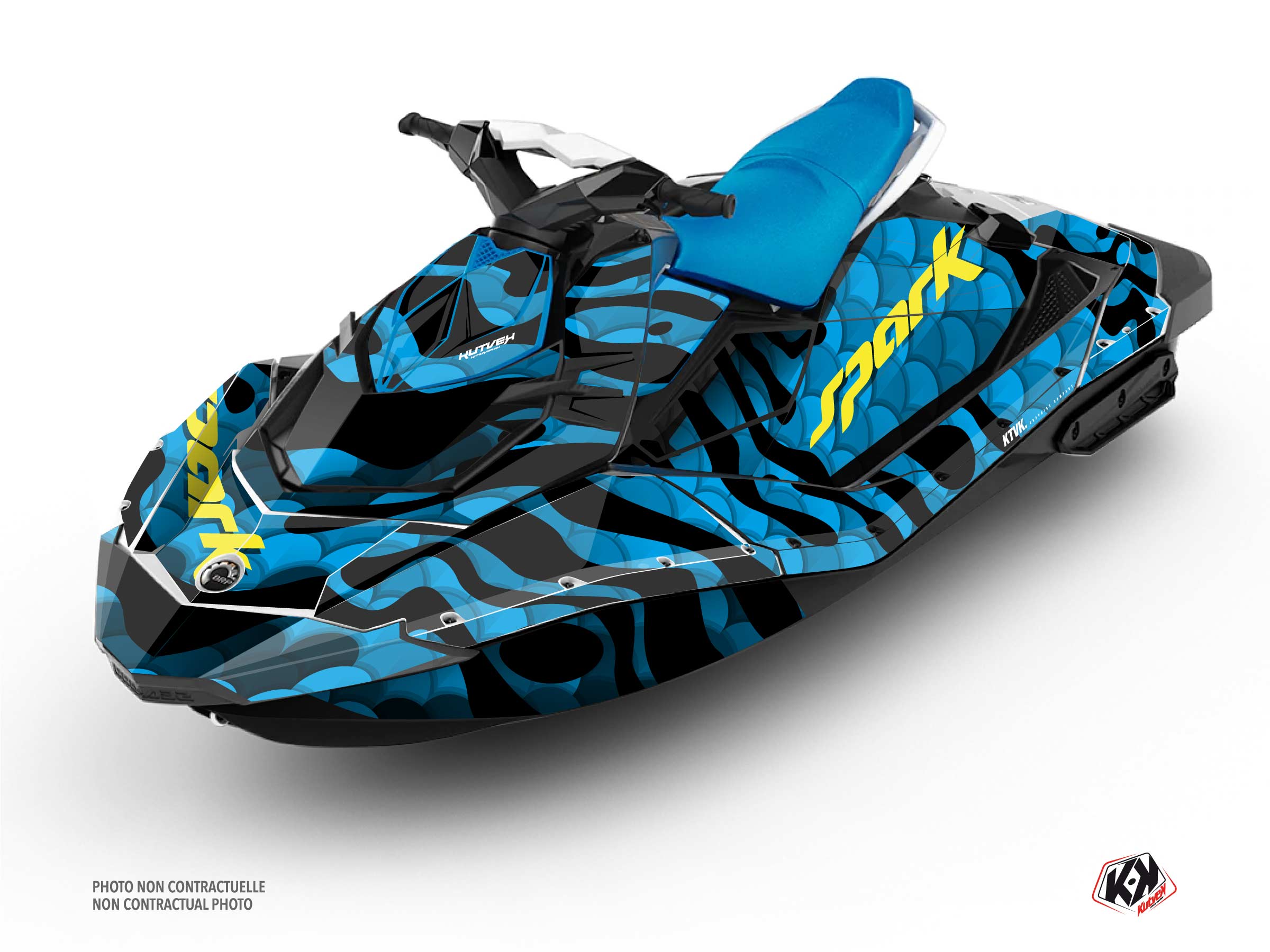 kit déco jet-ski seadoo makro bleu 