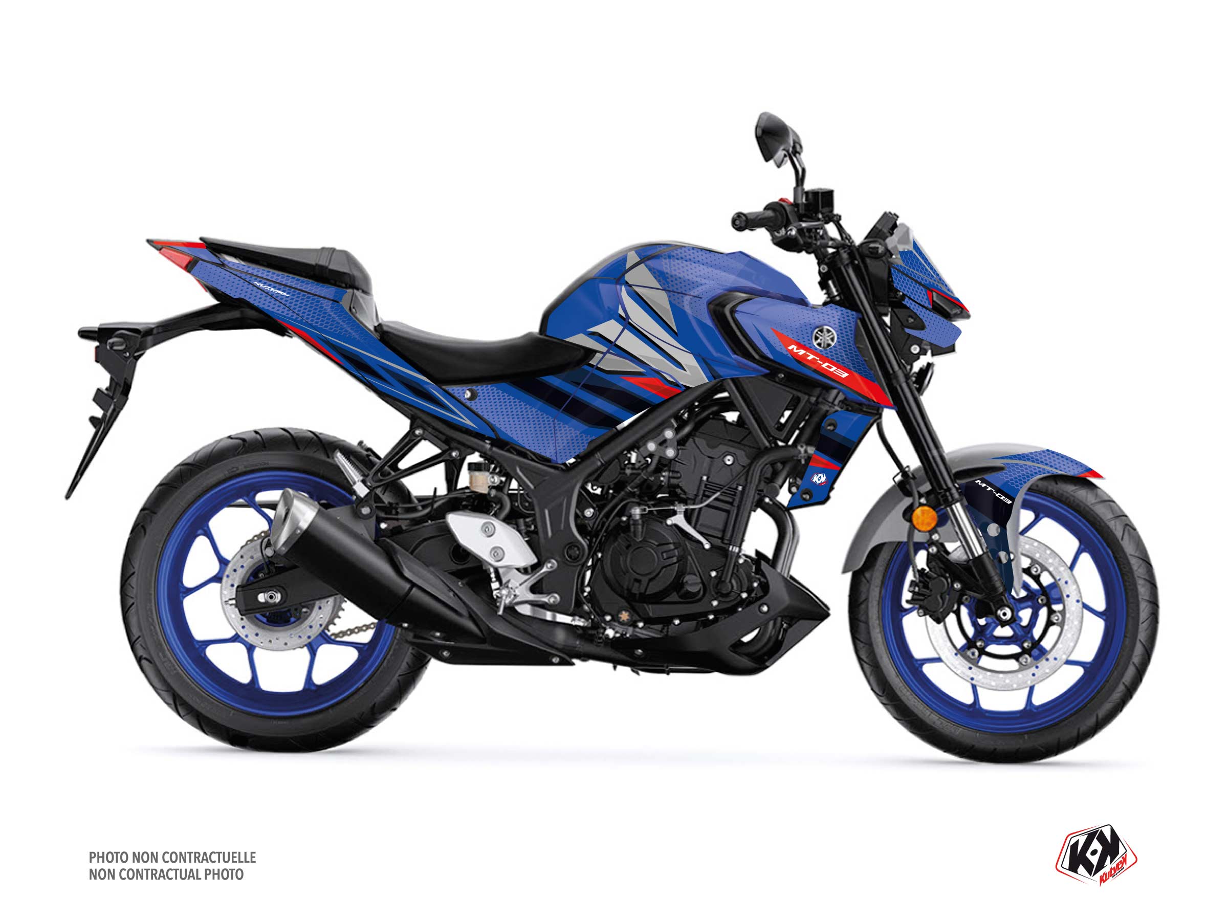 Kit Déco Moto Mantis Yamaha MT 03 Bleu