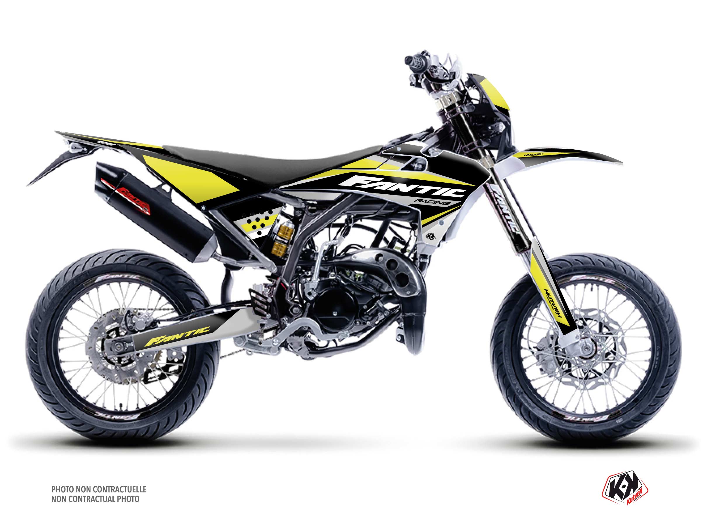 Fantic XM 50 50cc MANTOVA Graphic Kit Yellow Neon