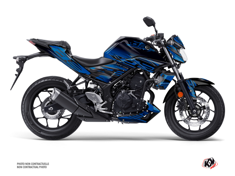 kit déco moto yamaha mission bleu-noir 