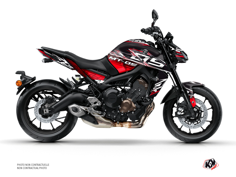 yamaha street bike mission  graphic kit black-red
