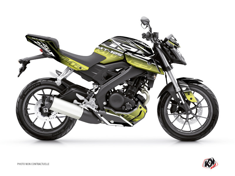 Kit Déco Moto Mission Yamaha MT 125 Noir Jaune
