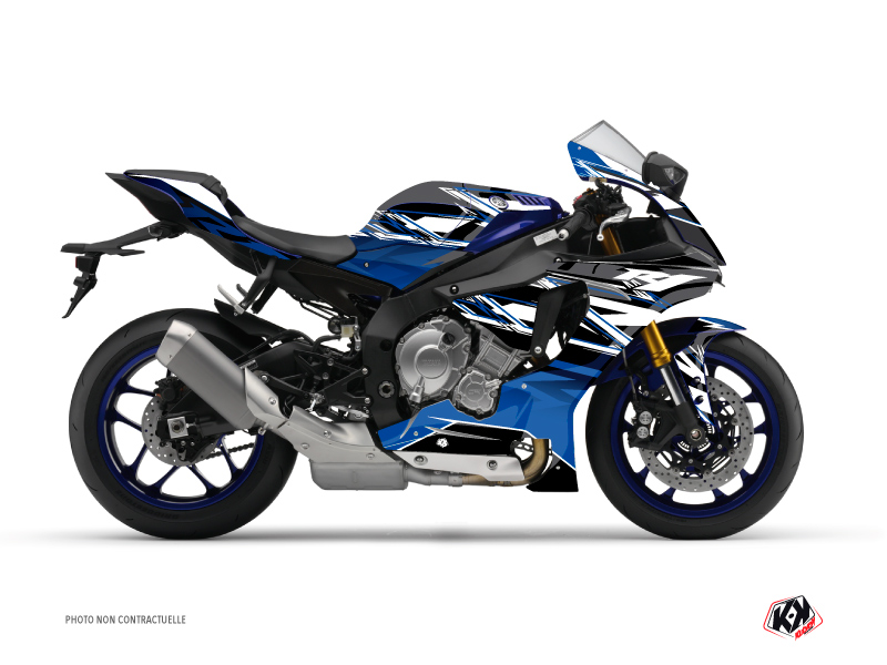 Kit Déco Moto Mission Yamaha R1 Noir Bleu