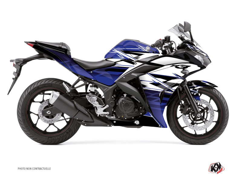 Kit Déco Moto Mission Yamaha R3 Bleu