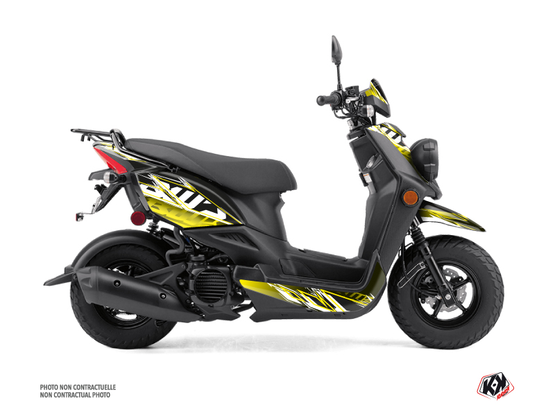 yamaha scooter mission  graphic kit black-yellow