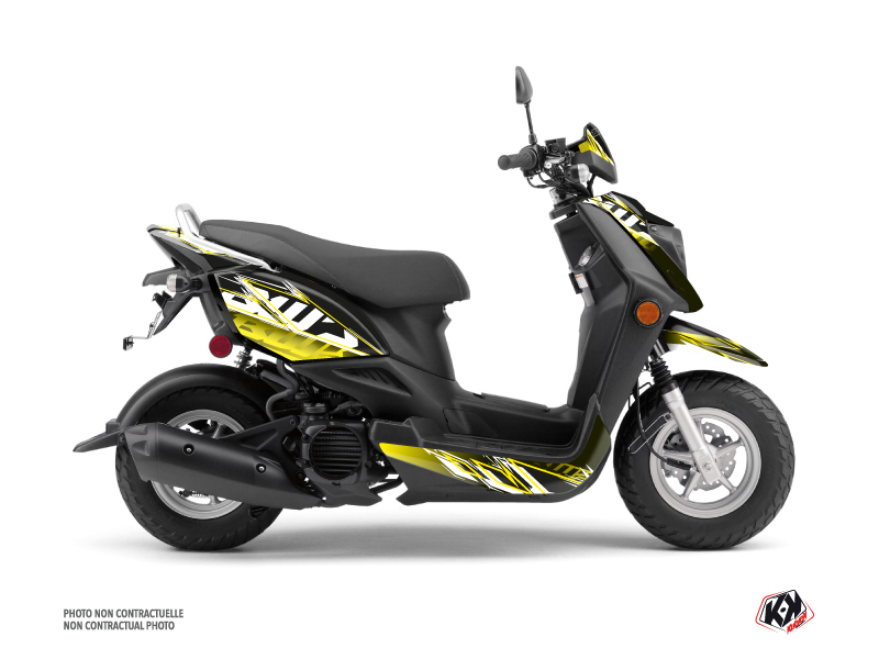 yamaha scooter mission  graphic kit black-yellow