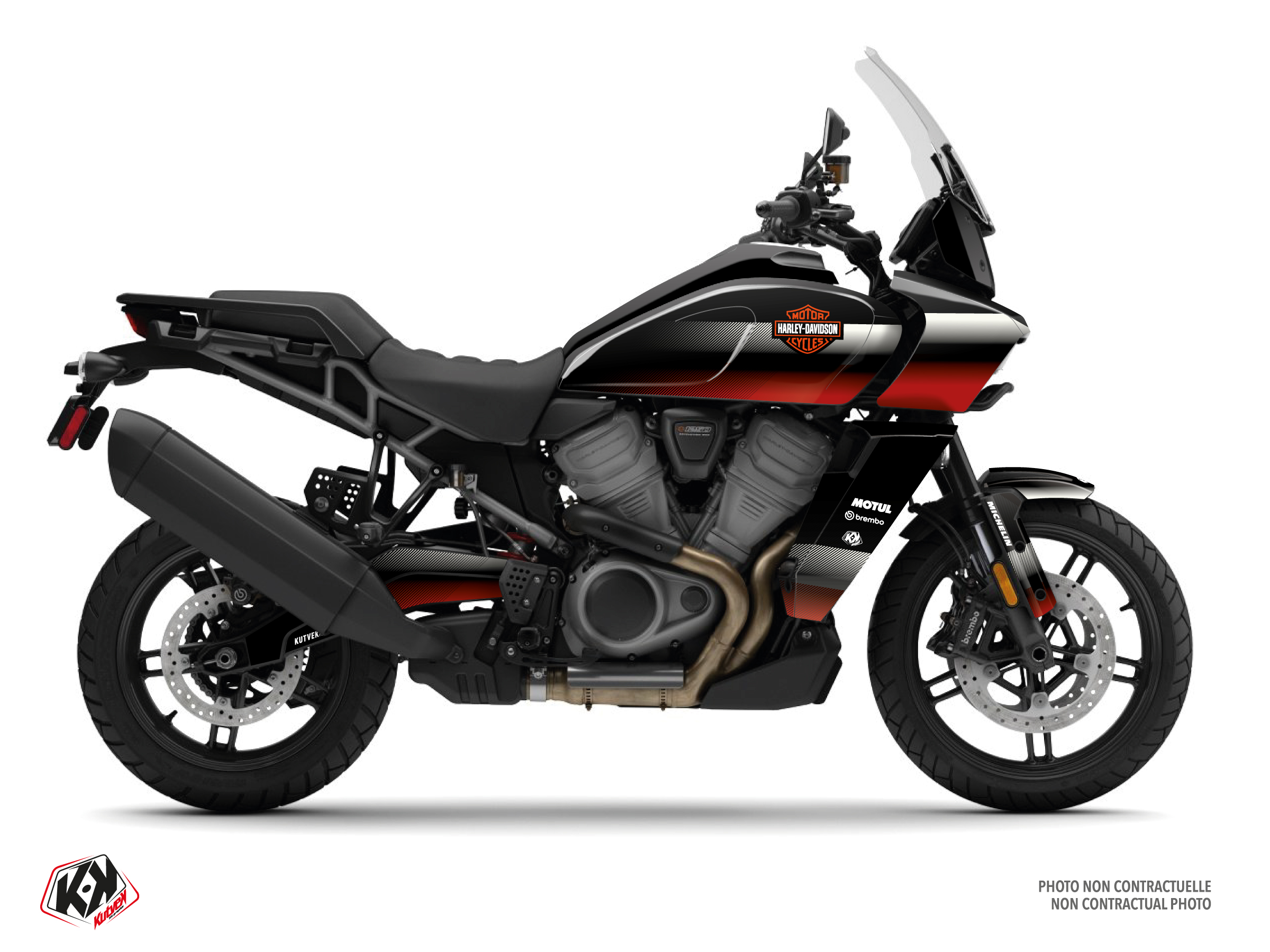 harley davidson street bike murk serie graphic kit burgundy