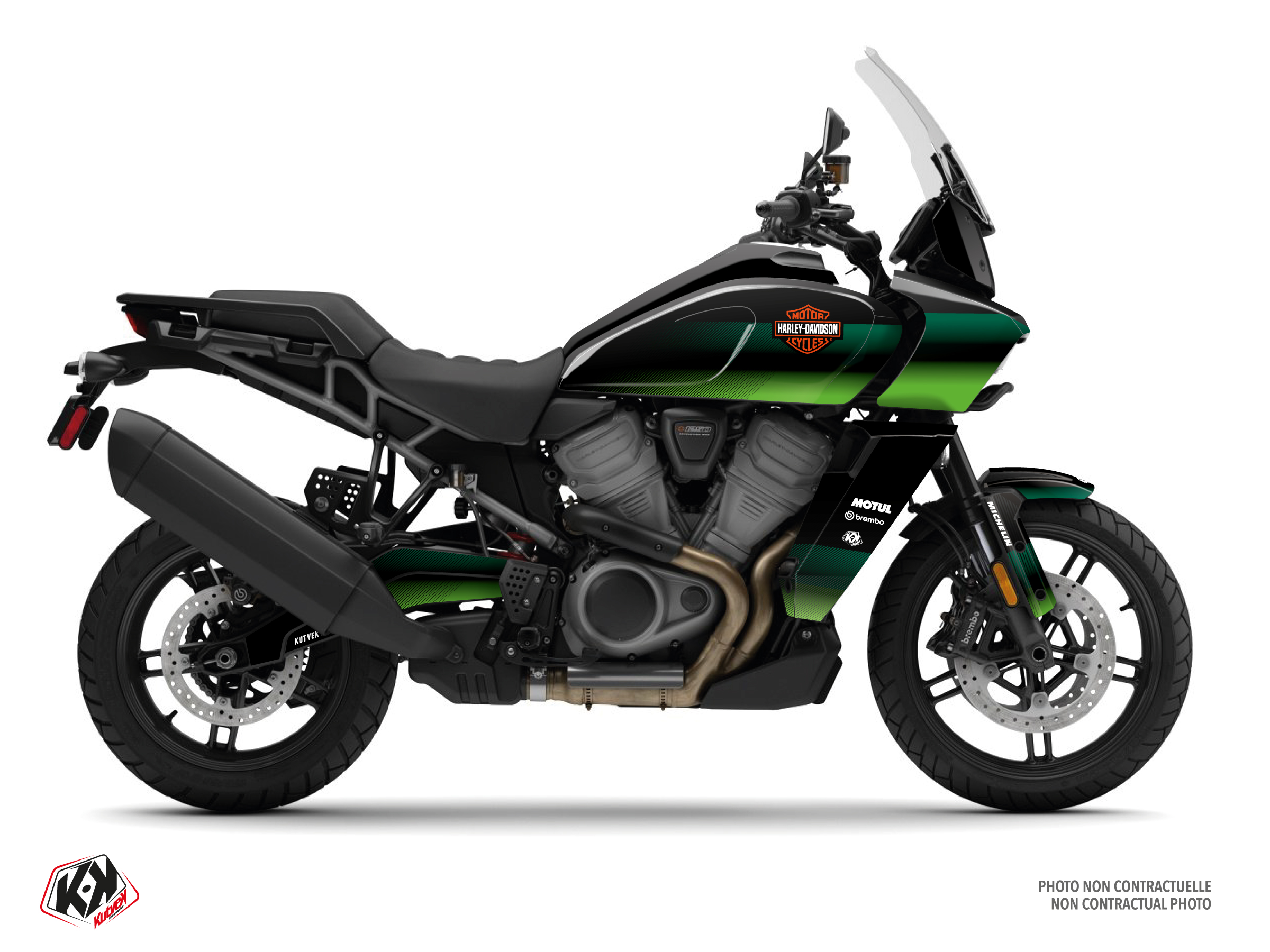 kit déco moto harley davidson murk vert série