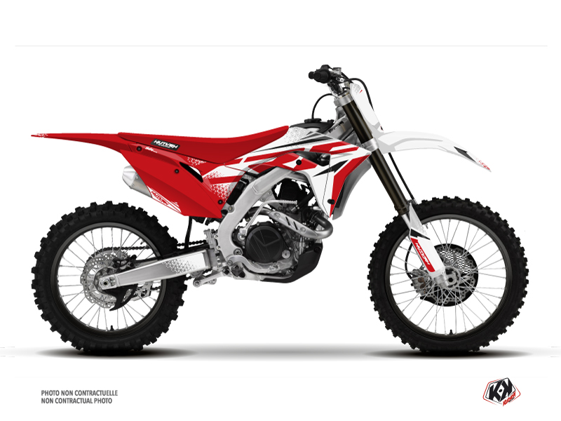 Honda 250 CRF Dirt Bike Nasting Graphic Kit White Red