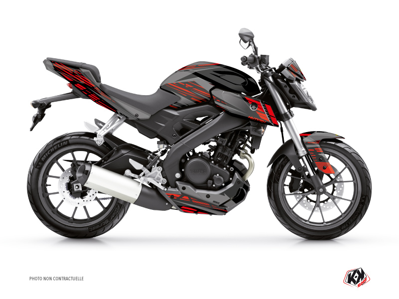 Kit Déco Moto Night Yamaha MT 125 Noir Rouge