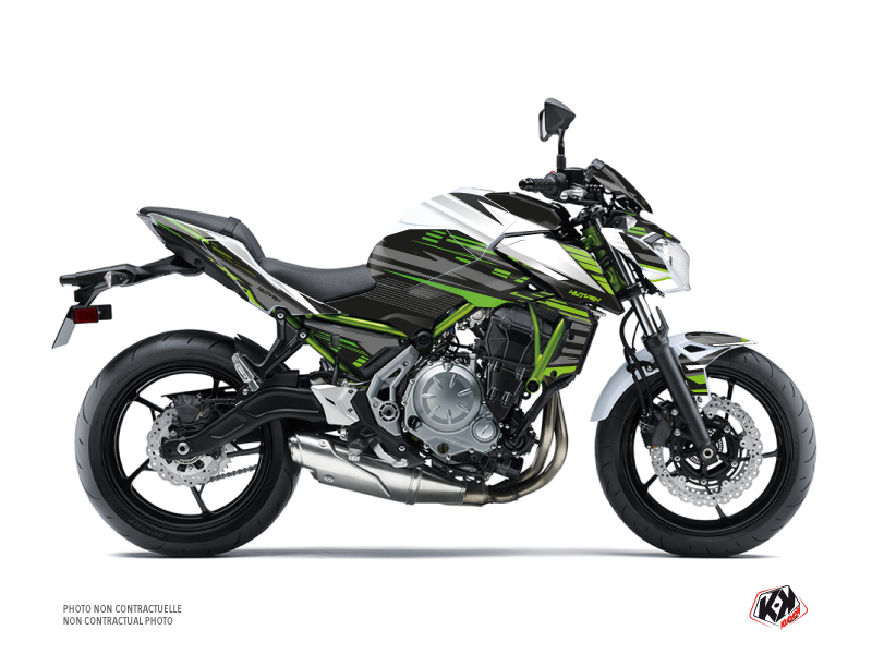 Kit Déco Moto Night Kawasaki Z 650 Blanc Vert