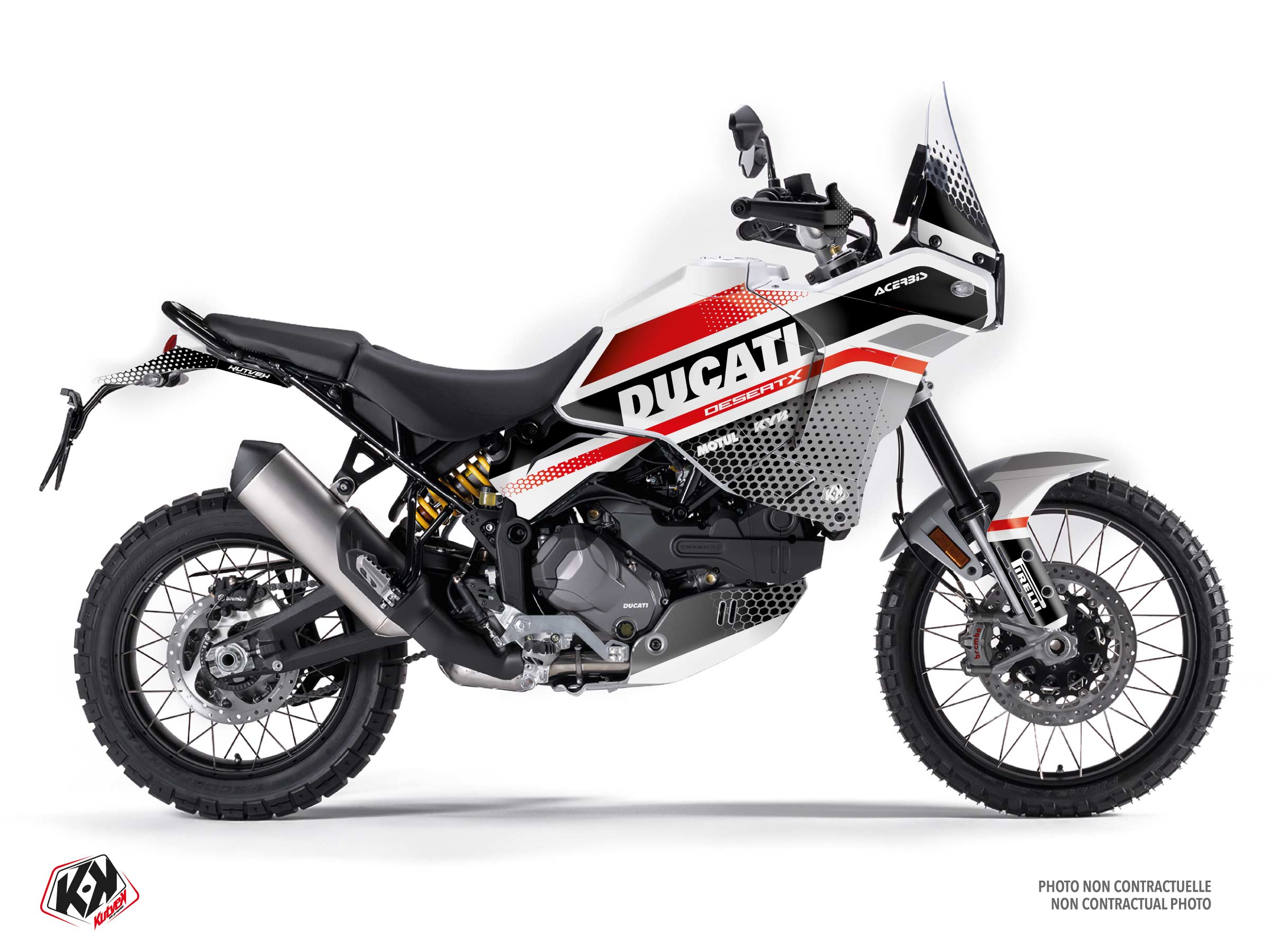 ducati street bike nomia  graphic kit white