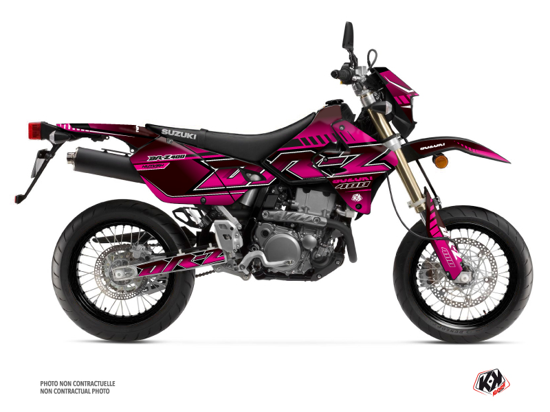 Suzuki DRZ 400 SM Street Bike Oblik Graphic Kit Pink