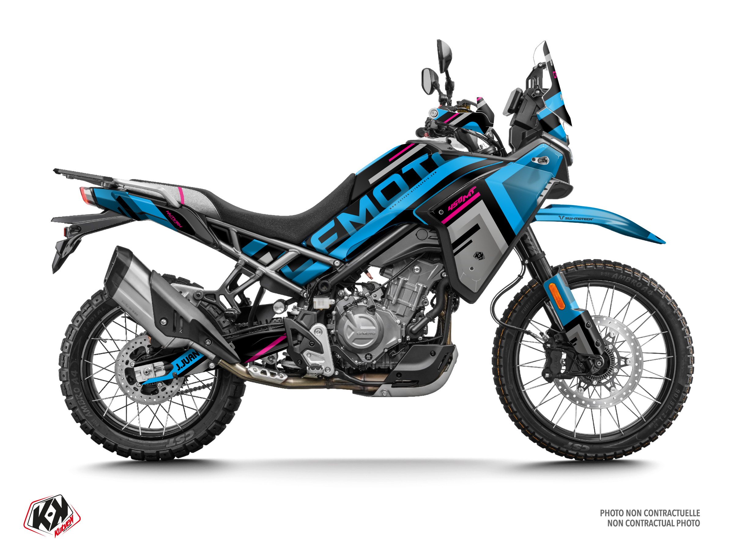 cf moto street bike obsidian  graphic kit blue