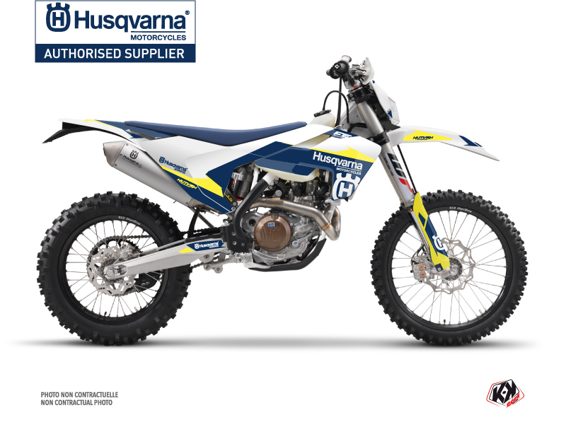 Husqvarna 501 FE Dirt Bike Orbit Graphic Kit White