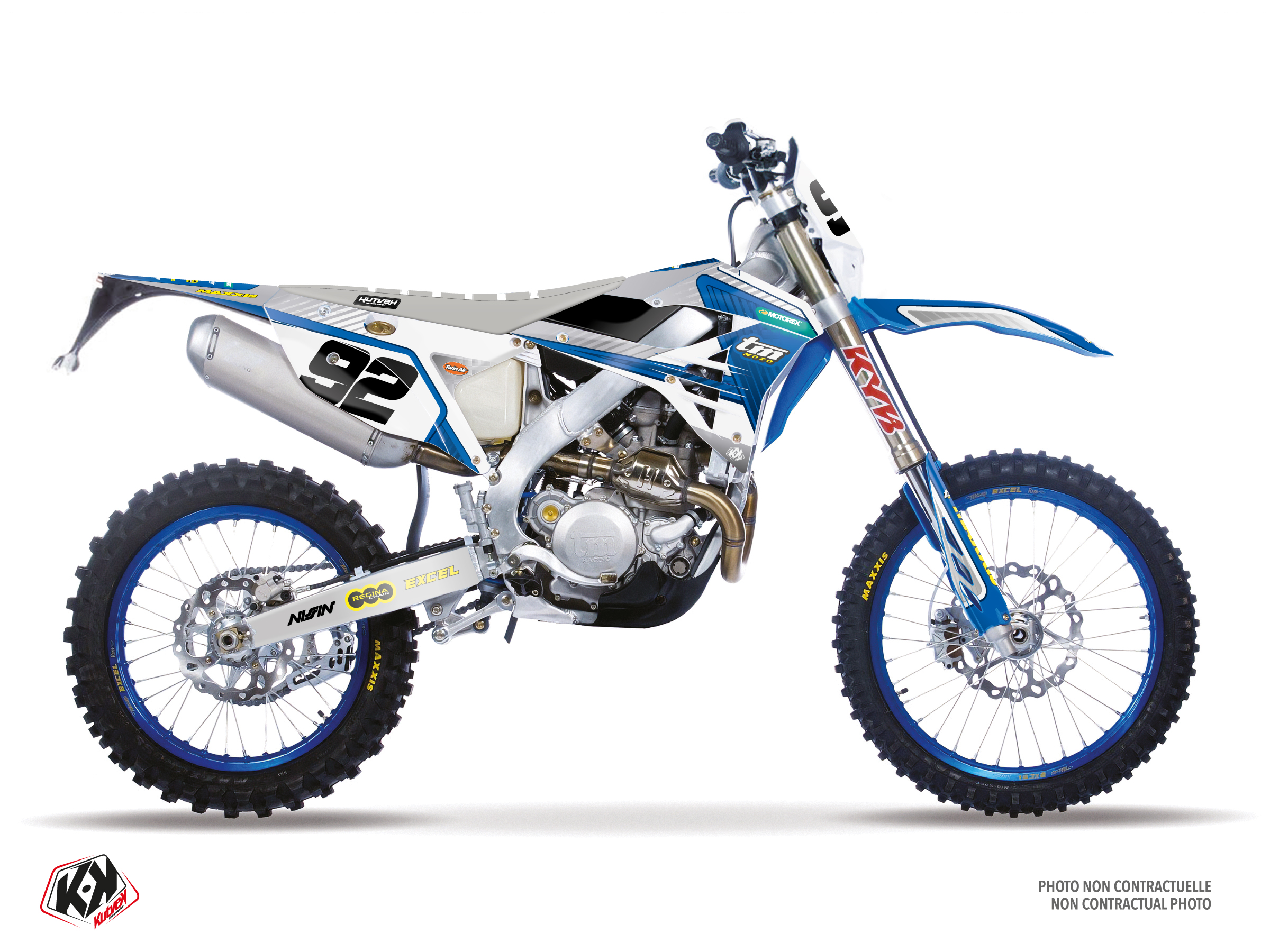 tm dirt bike origin k24  graphic kit blue-white
