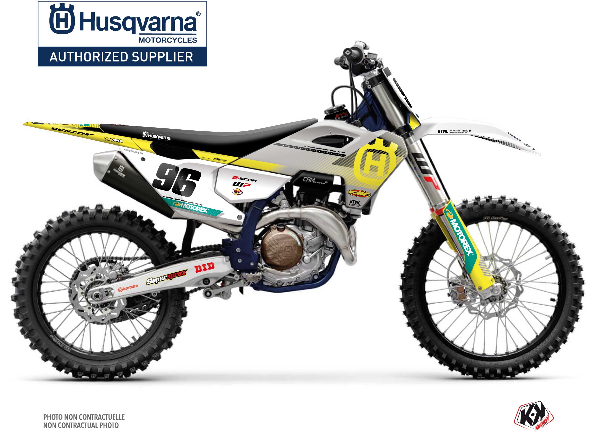 Kit Déco Motocross Origin K24 Husqvarna Fc 350 Gris