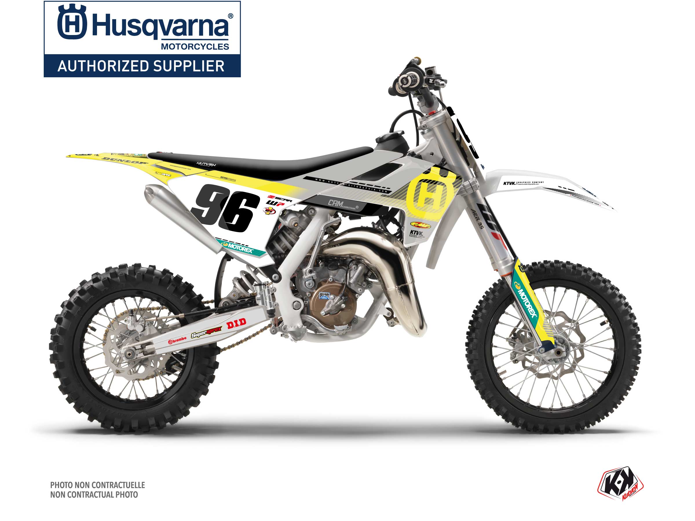 Kit Déco Motocross Origin K24 Husqvarna Tc 65 Gris