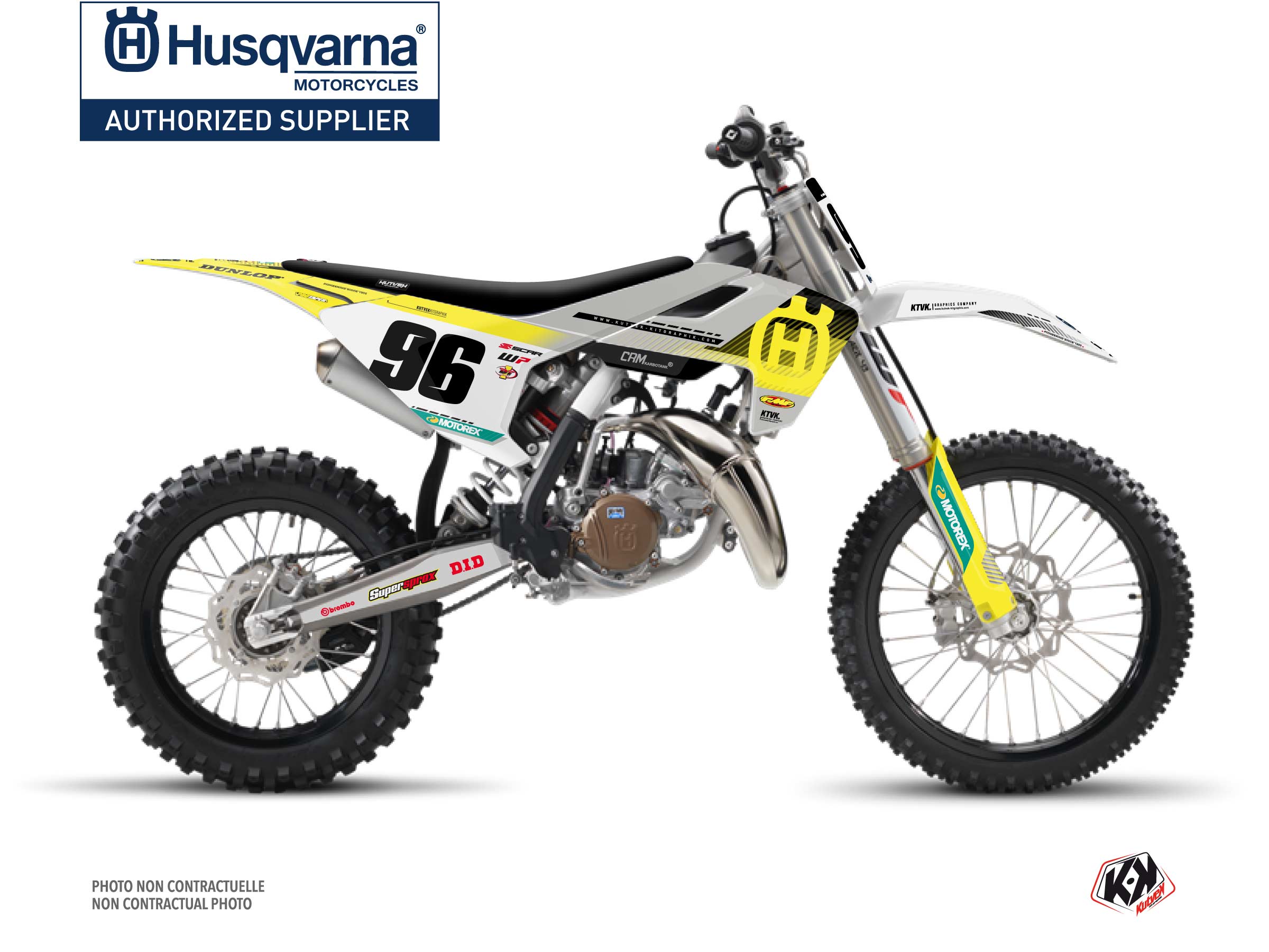 Kit Déco Motocross Origin K24 Husqvarna Tc 85 Gris