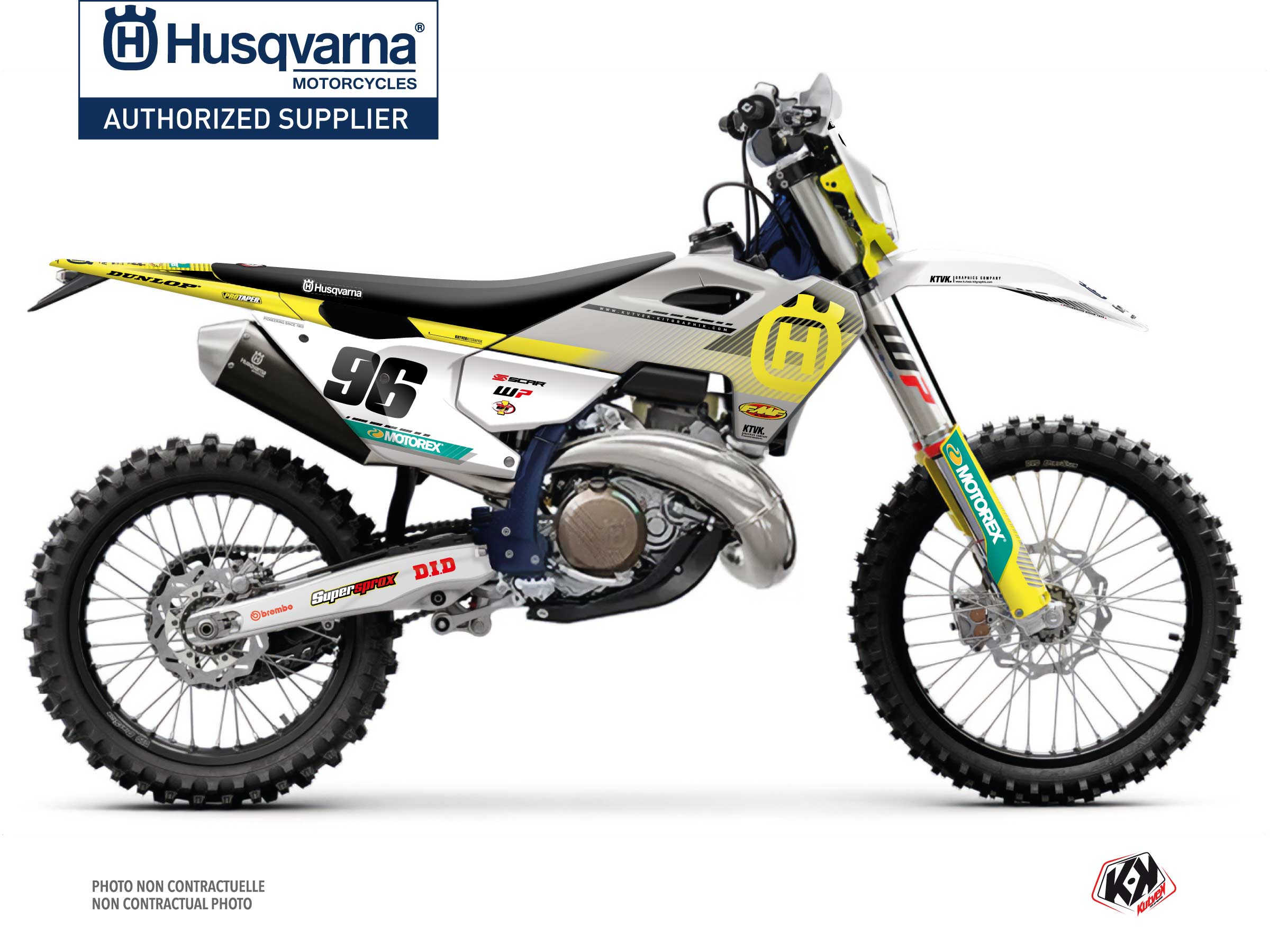Kit Déco Motocross Origin K24 Husqvarna Te 125 Gris