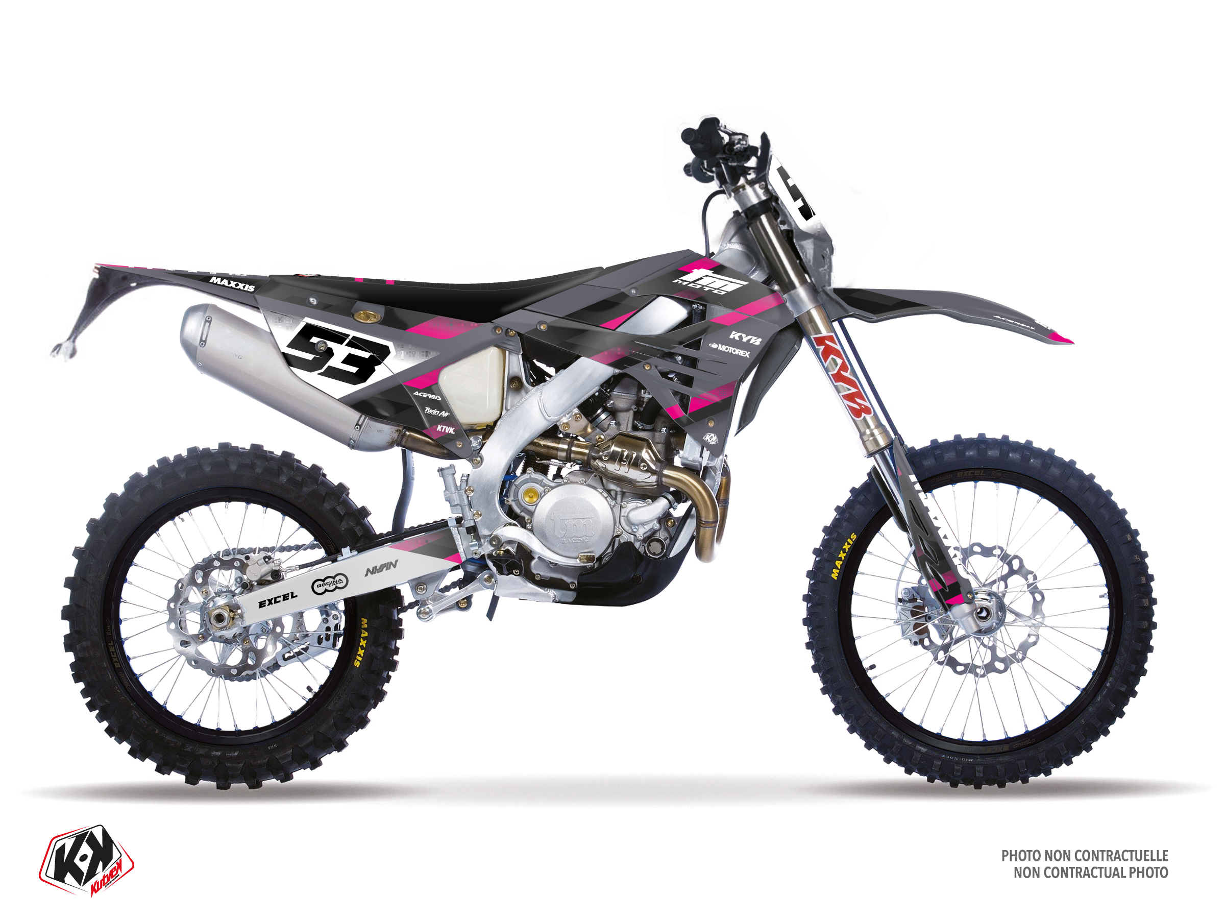 tm dirt bike origin k25  graphic kit pink