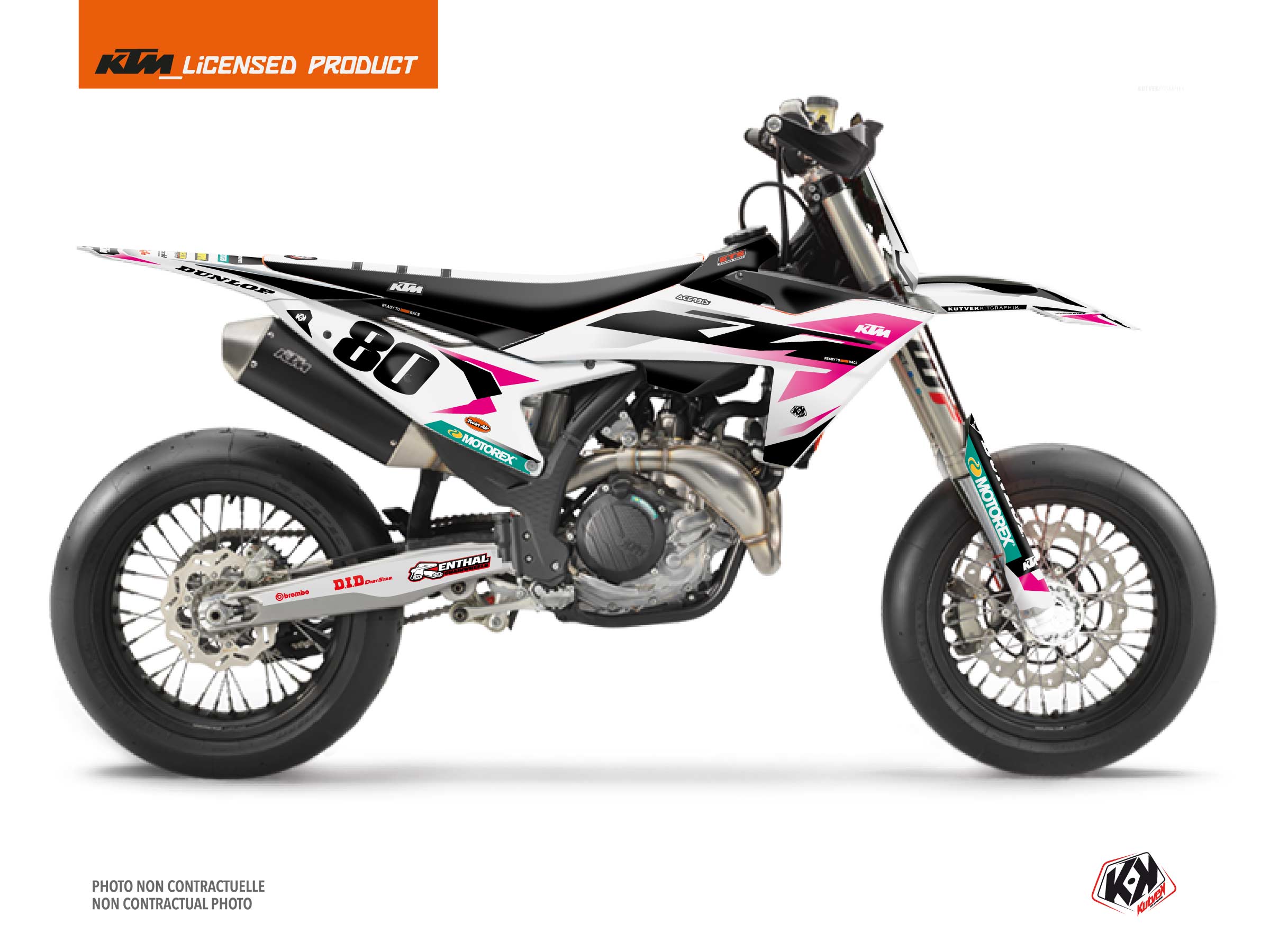 kit déco motocross ktm smr 450 origin k25 rose   