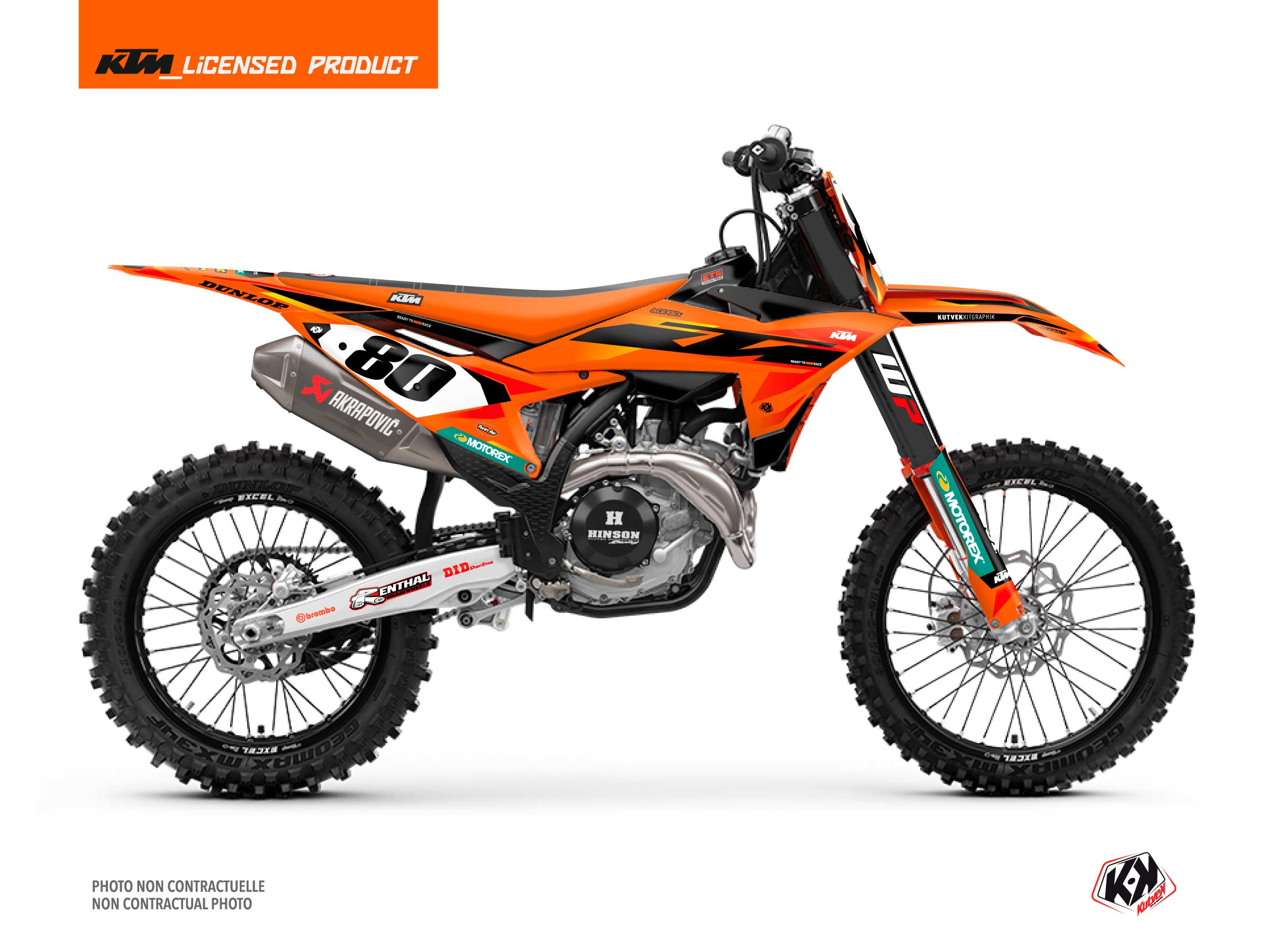kit déco motocross ktm sx 300 origin k25 orange   