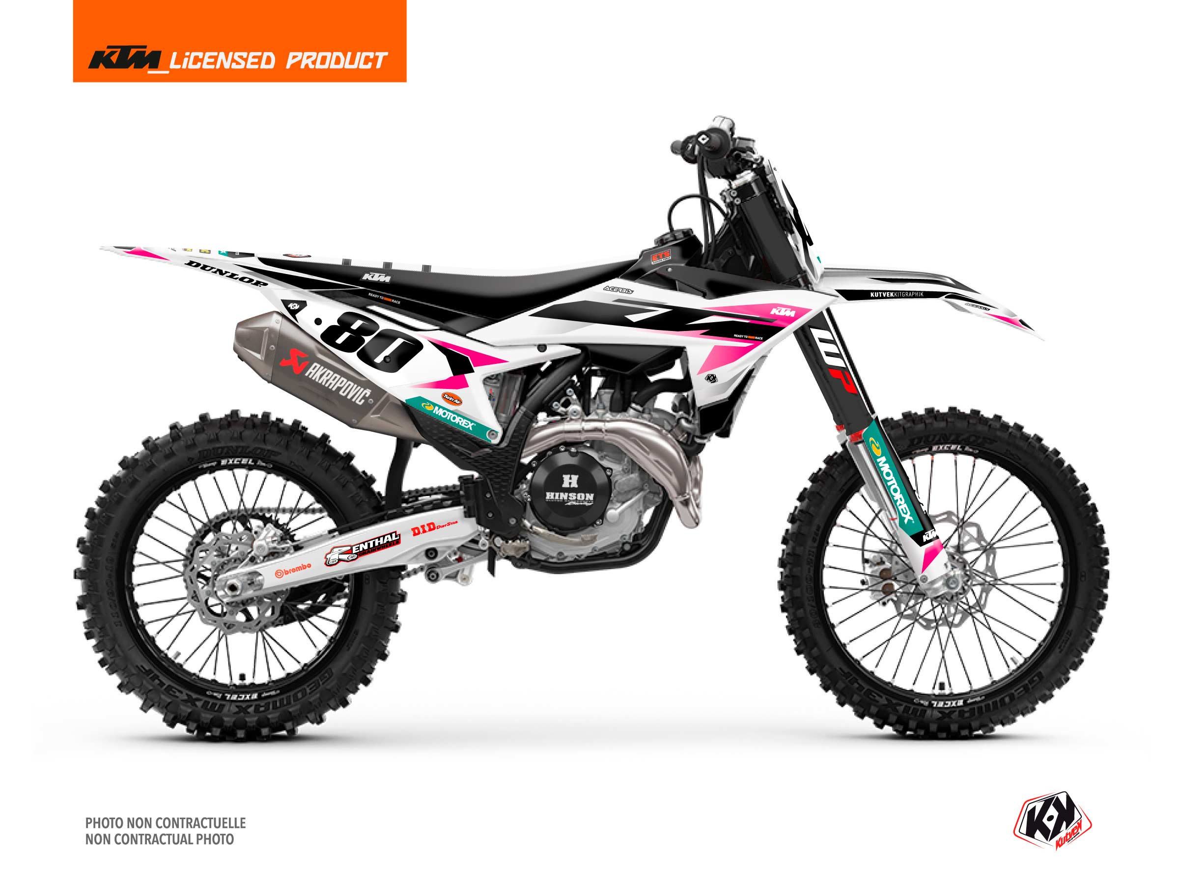 kit déco motocross ktm sx 300 origin k25 rose   