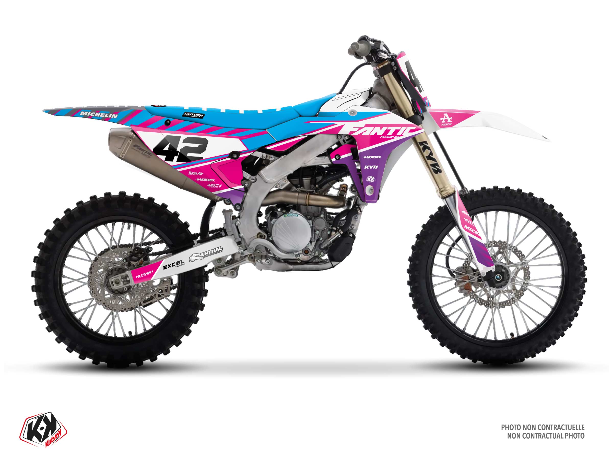 fantic dirt bike origin k25  graphic kit pink