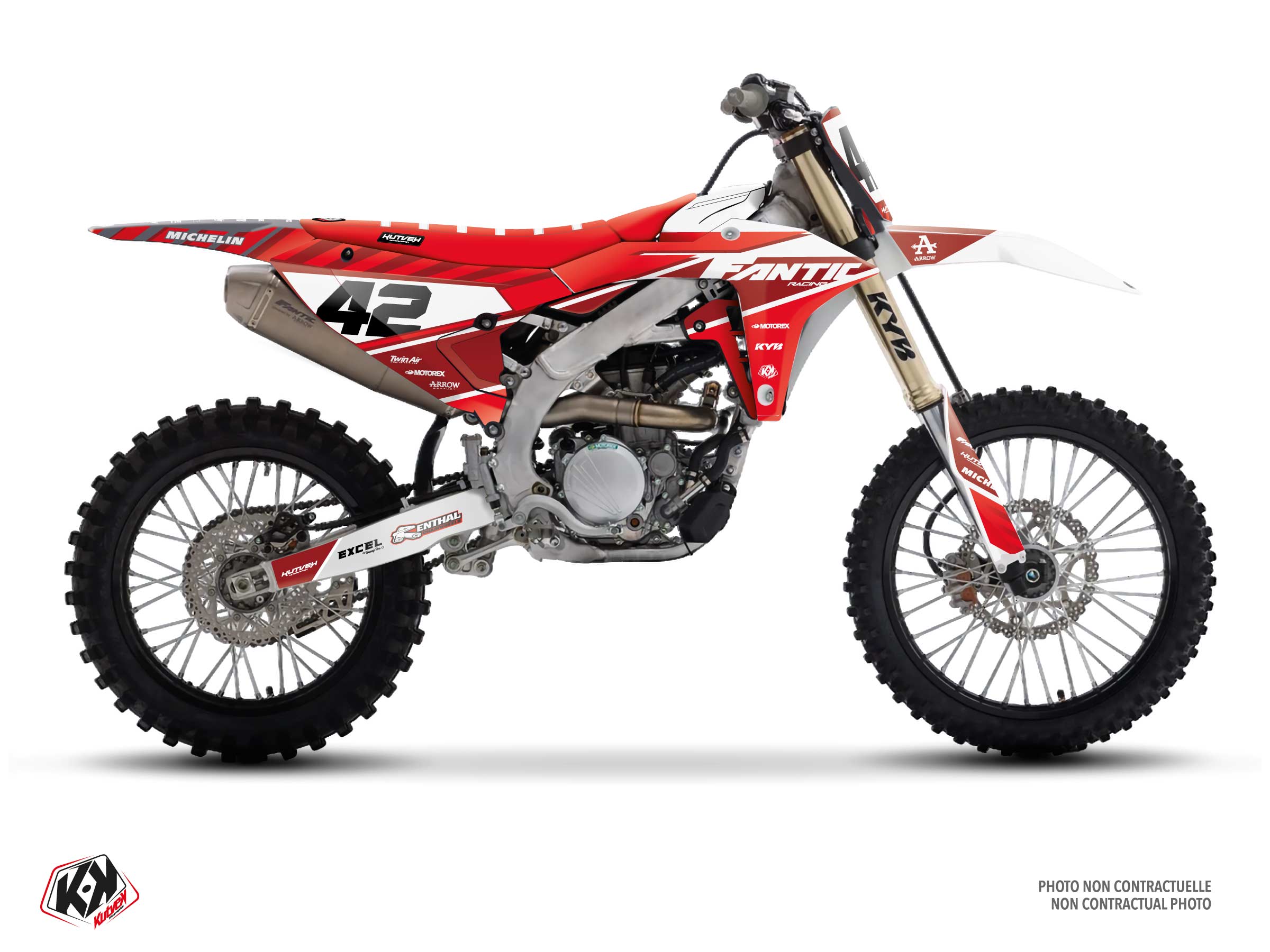 fantic dirt bike origin k25  graphic kit red