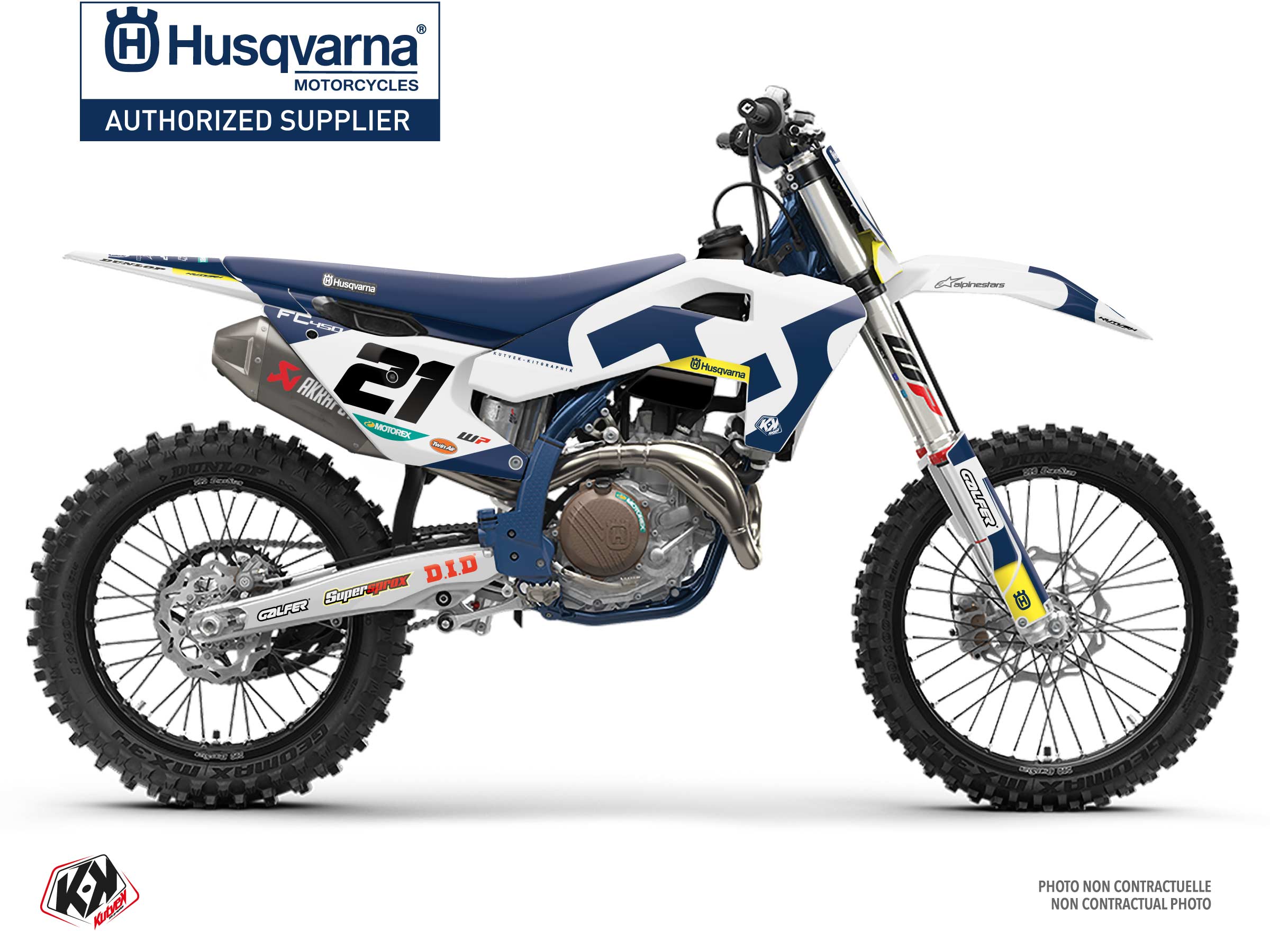 husqvarna dirt bike origin k26  graphic kit white