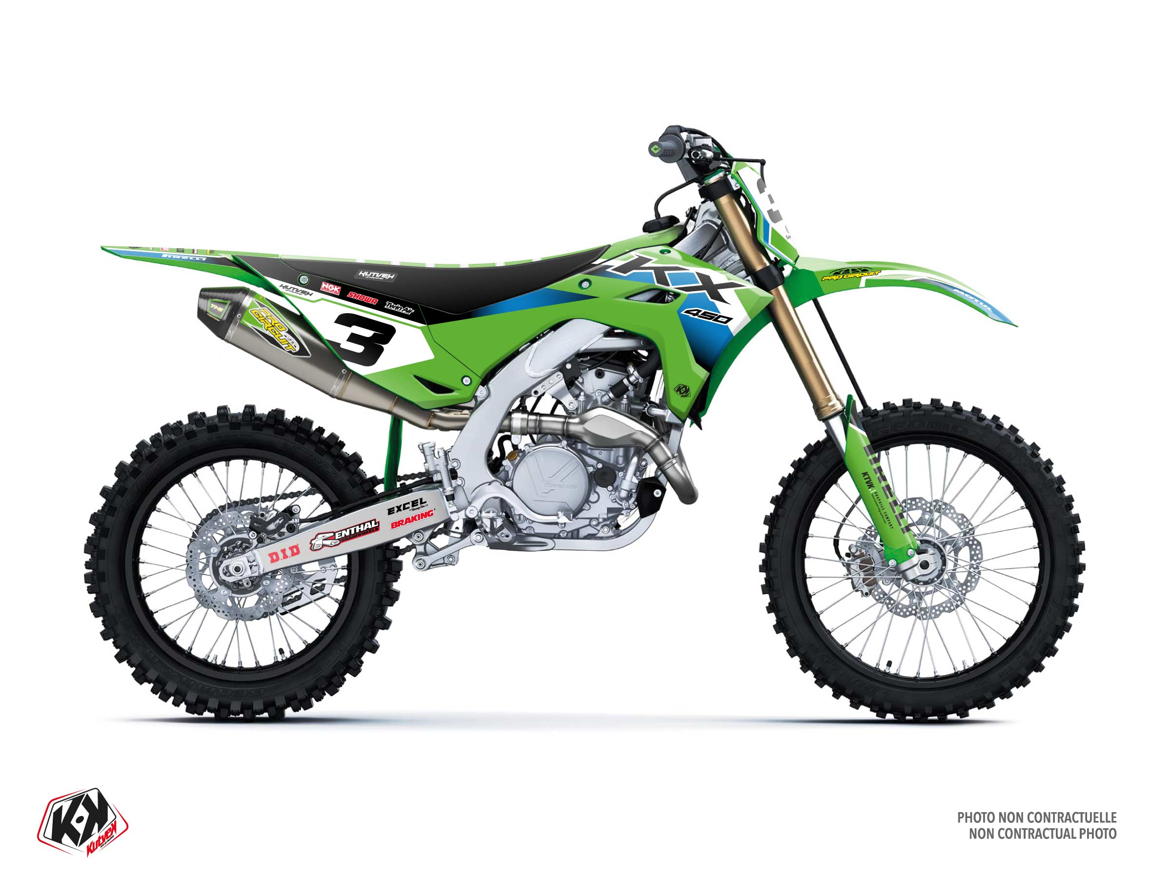 kawasaki dirt bike origin k26  graphic kit green