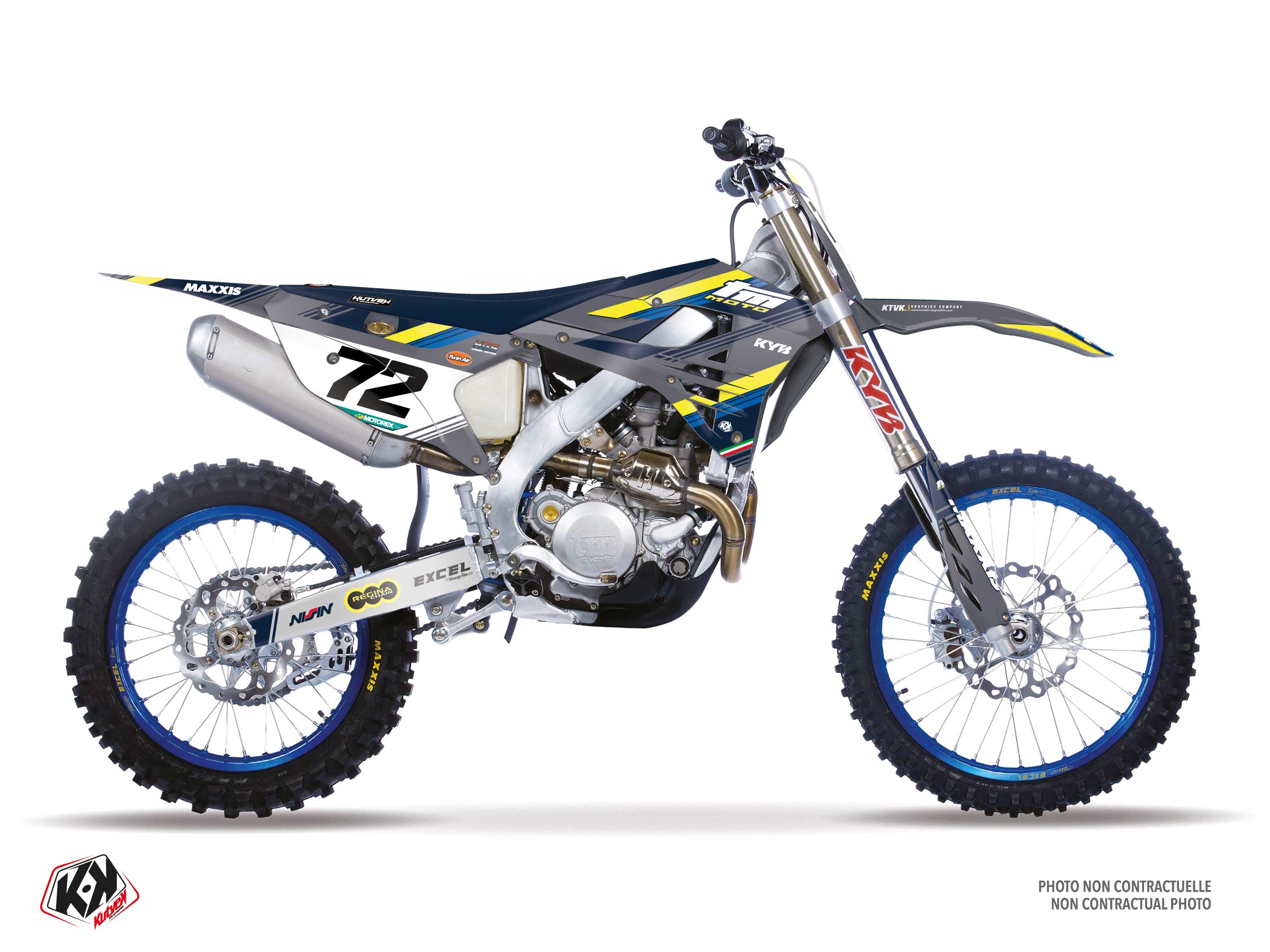 tm dirt bike origin k26  graphic kit yellow